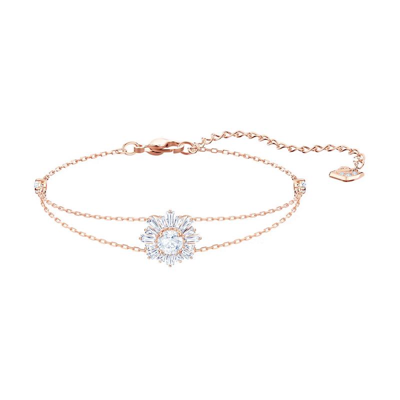 Swarovski Sunshine Sunflower Bracelet Women s Rose Gold Plated 5451357
