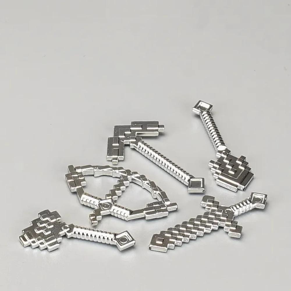 Electroplate Plating Chrome Mr Gold Building Blocks Golden Mini Action Figure Toys