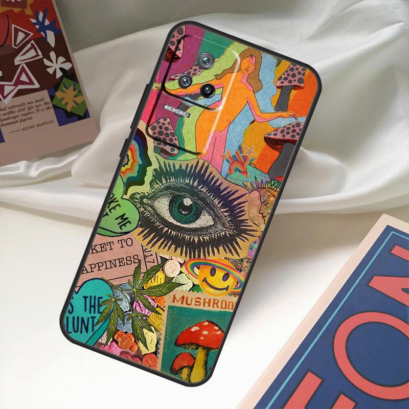 Eye Illustration Case For POCO X6 Pro M6 X5 X3 M5s F3 F5 Xiaomi 14 Ultra 13 12 Lite 11T 12T 13T Pro Coque