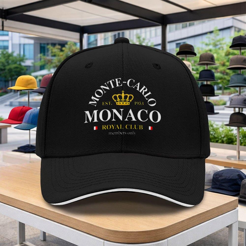 Monte Carlo Crown Adjustable Baseball Cap  Lightweight Outdoor Golf HipHop Hat with Crown  Geometric Print