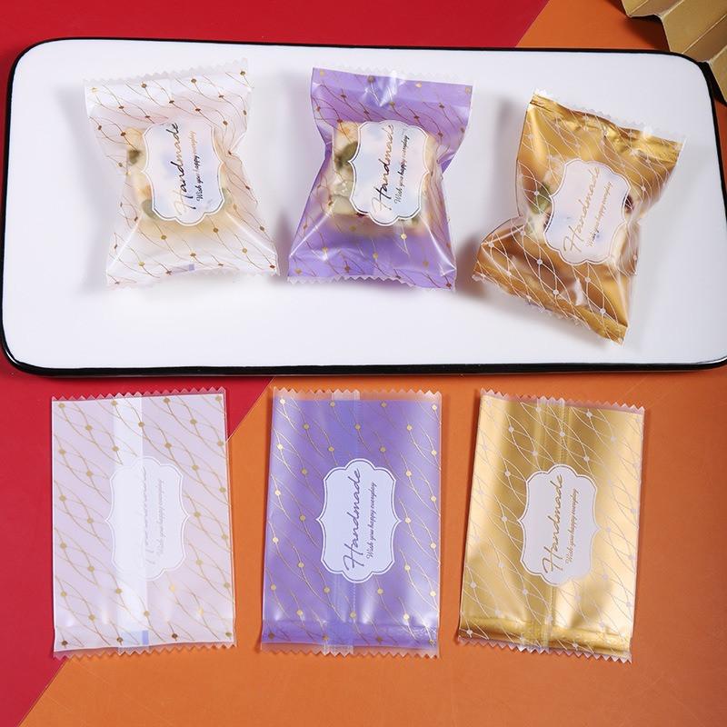 100 Stück 7x9,5cm Chinesisches Neujahr Schneeflocke Knusprige Verpackung Backen Keks Süßigkeiten Maschinengeeignet Versiegelt Event Party Geschenktüten