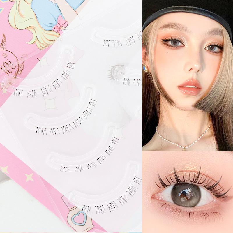Menglu 4-7mm Brown Under Lashes Little Flame Lower Eyelashes W-41 Natural Short Style Imitation Hand Painting Fake Eye Lashes