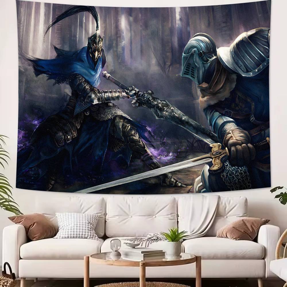 TOP Soul Like Action Game Cool Soul Dark AArtoriasS Knight the AAbysswalkerS Large Tapestry Wall Rugs Dorm Art Home Decor Wall
