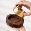 1pc Walnut Wood Ashtrays with Lid Covered Windproof Ashtray Stainless Steel Liner Indoor Outdoor Ash Tray for Home