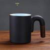 Fēnggētú 450ml Gradient Ceramic Coffee Mug with Wooden Handle