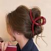 2024 High-End Headdress: Autumn/Winter Red Claw Updo Clip