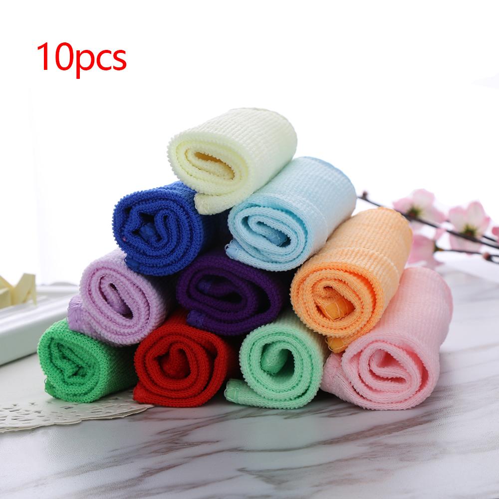 5/10pcs Candy Color Hand Towels 25x25cm Soothing Cotton Face Towel Cleaning Wash Cloth