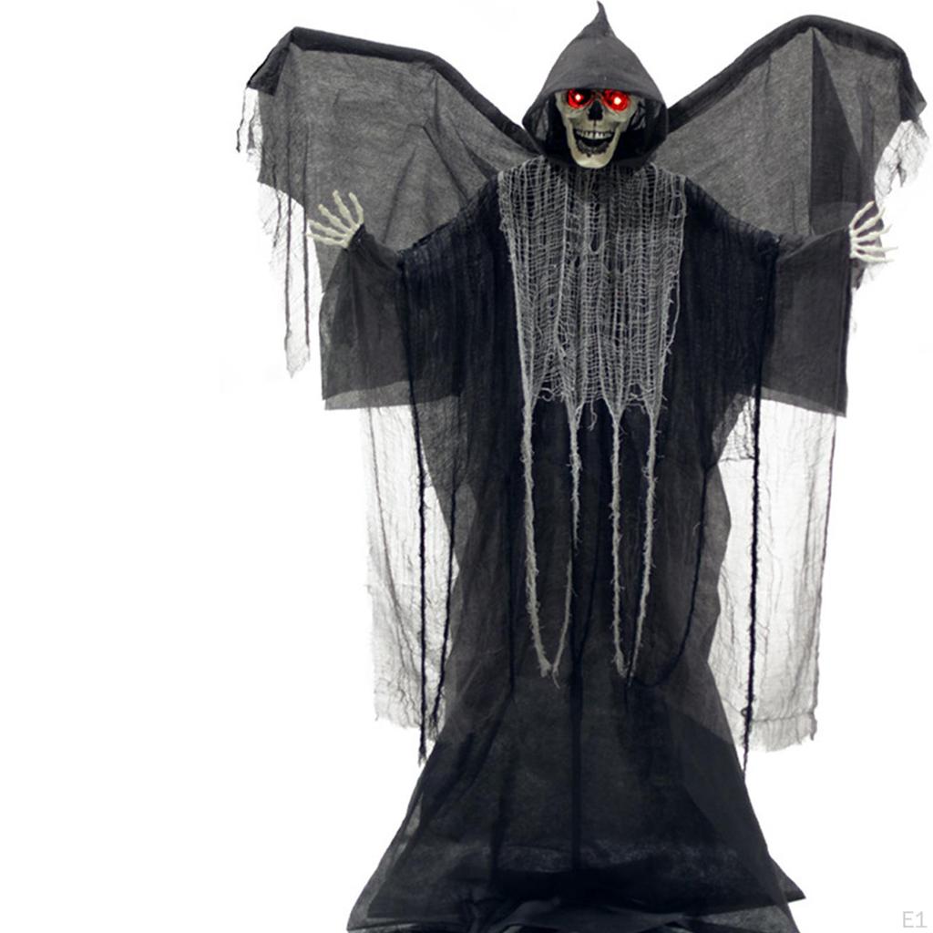 Halloween Hängende Sensenmann Skelett Dekoration Animiert Praktisch Gruseliger Schmuck mit