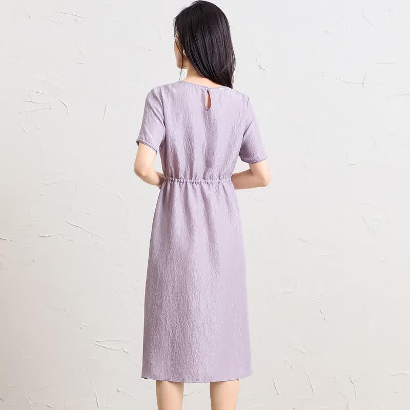 Elegant Chinese Style Mulberry Silk Crepe Dress