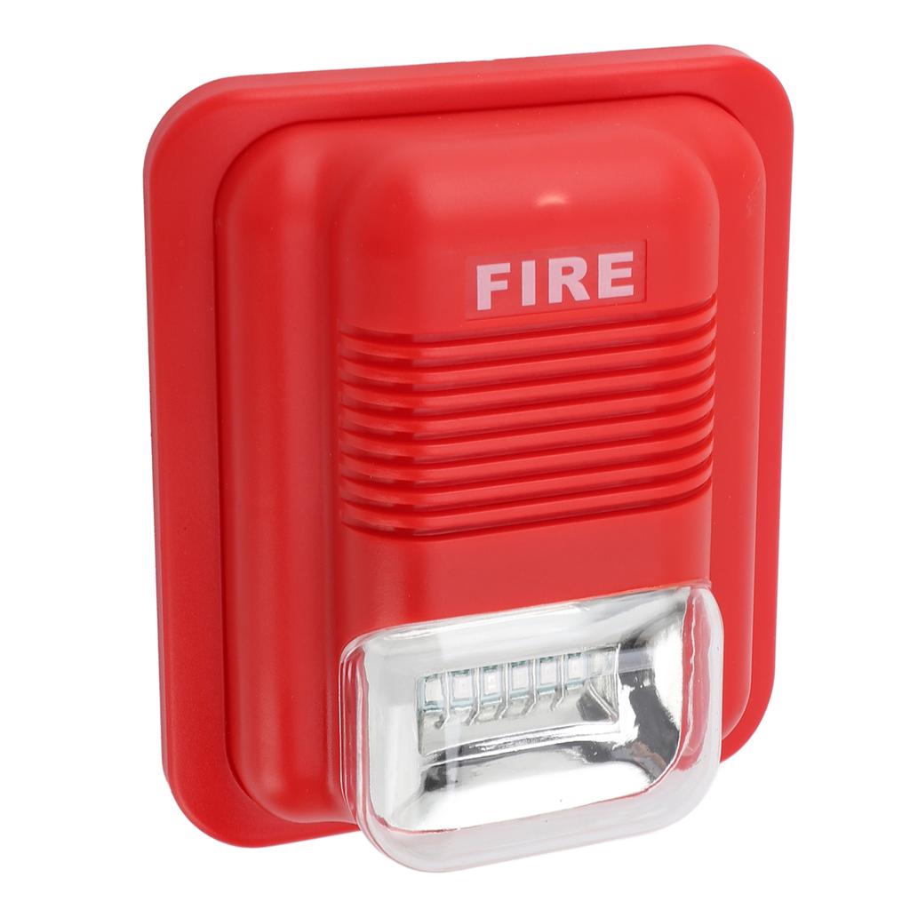 Sound and Light Fire Alarm 12V 24V Built In LED Super Loud Sound Fire Warning Siren for Residential