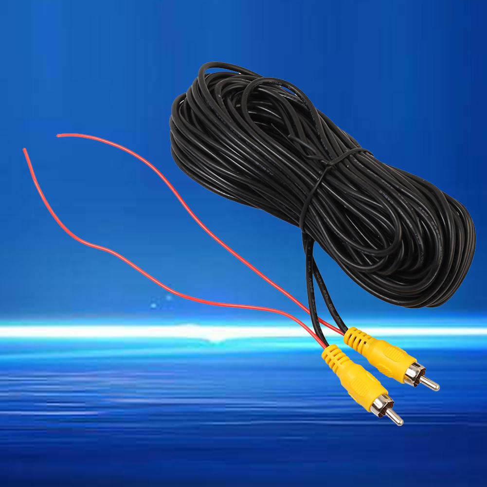 RCA Car Audio Cable RCA Male To Male Camera View Rear Video Cable (15 M) #C
