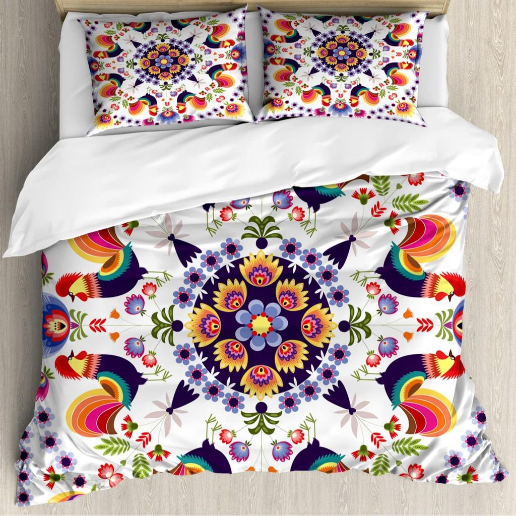 Yellow Plaid Square Three-Piece Quilt Cover 3D Digital Printing Bedding Set Bed Cover Batch