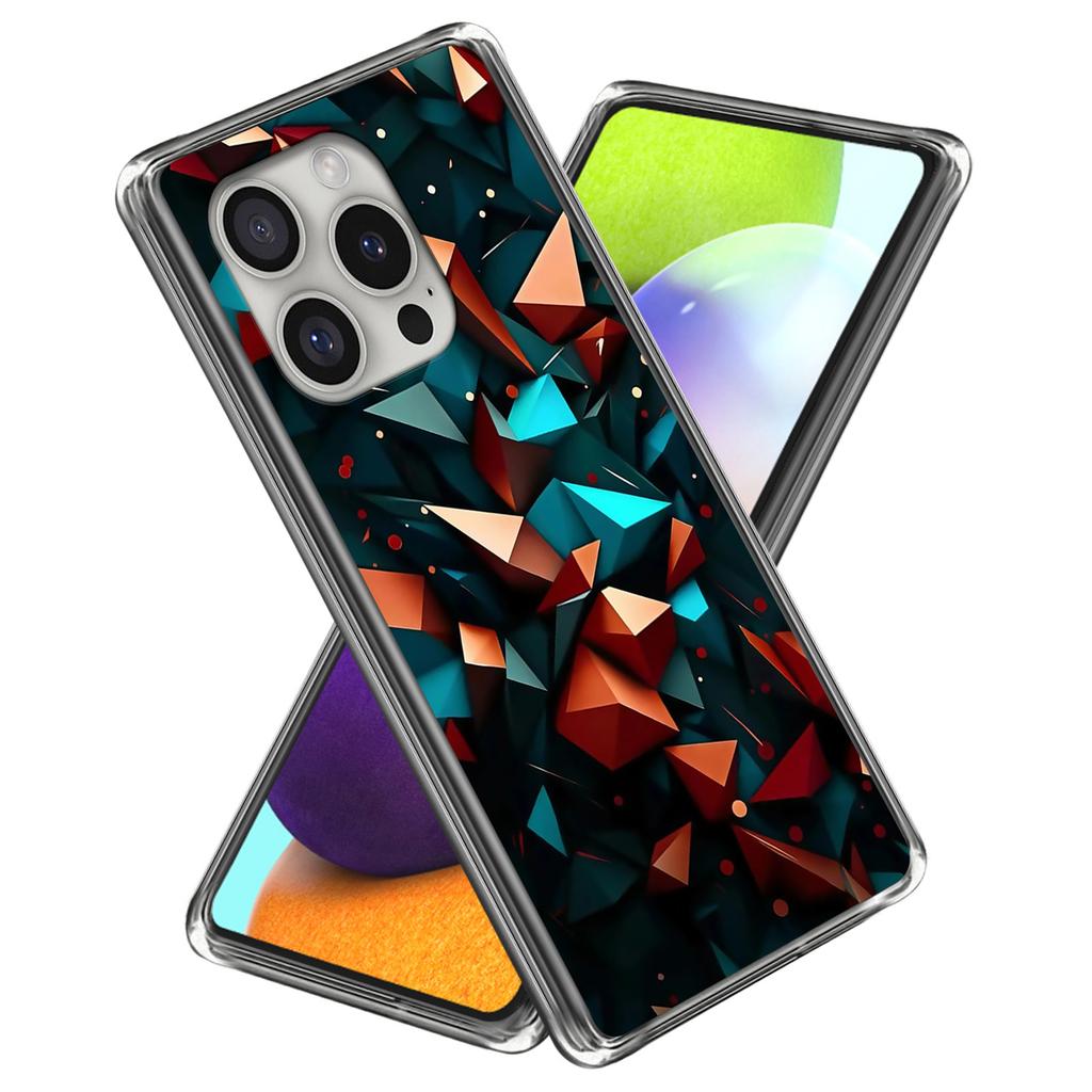 For iPhone 16 Pro Case Shock-Absorbent TPU Pattern Printed Phone Cover