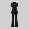 Women's Short-Sleeve Summer Professional Suit Set