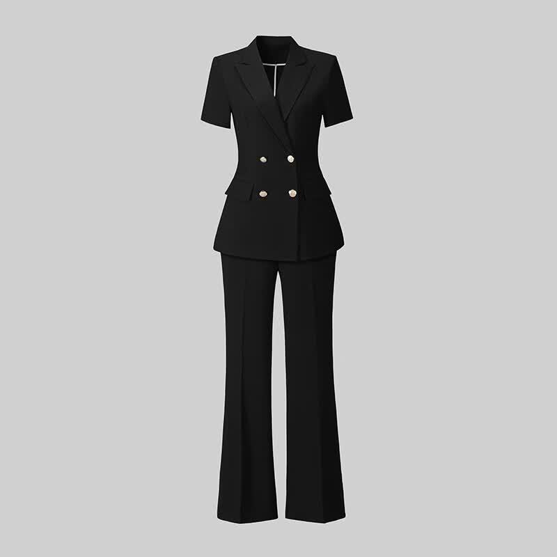 Women's Short-Sleeve Summer Professional Suit Set