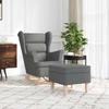 VidaXL Rocking Chair with Footrest Dark Grey Fabric, Chair, Living Room Chair, Relaxation Chair, Lounge Chair, 3307998