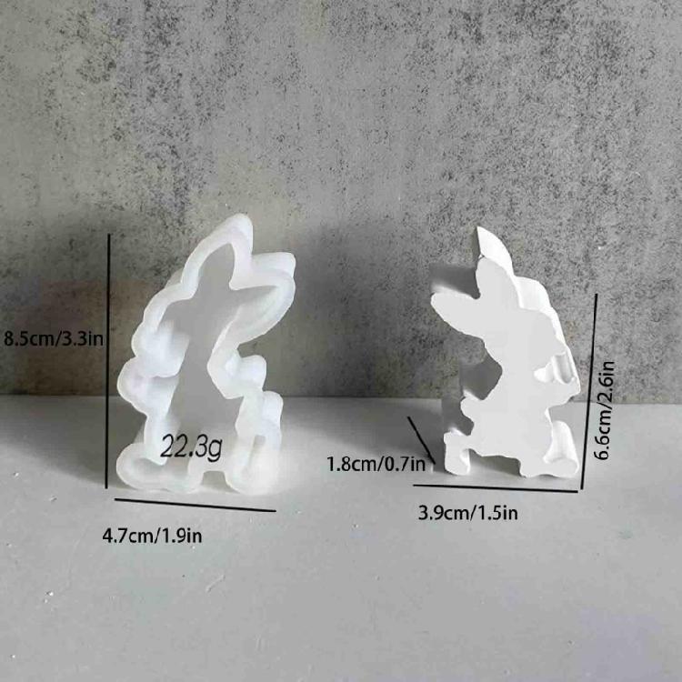 Easter Rabbit Resin Mold 3D Rabbit Silicone Mould Gypsum Ornament Epoxy Resin
