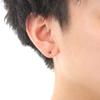 Goods Platinum Pt900 earrings with black single rose for men and one 1 piece [Happy Shop] diamonds, stone, 3mm, 0.09ct, cut, women, ear,