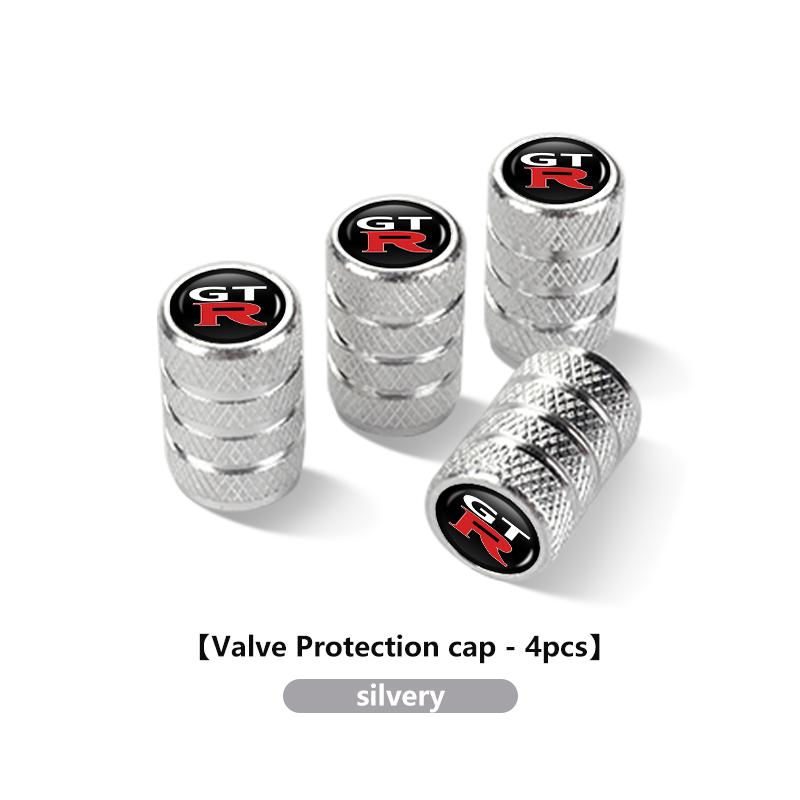 ABP3 4Pcs Aluminum Car Wheel Valve Protection Cap Tyre Dust Cover For Nissan GTR C210 R30 GTS-R R33 R34 GT-R R35 Nismo