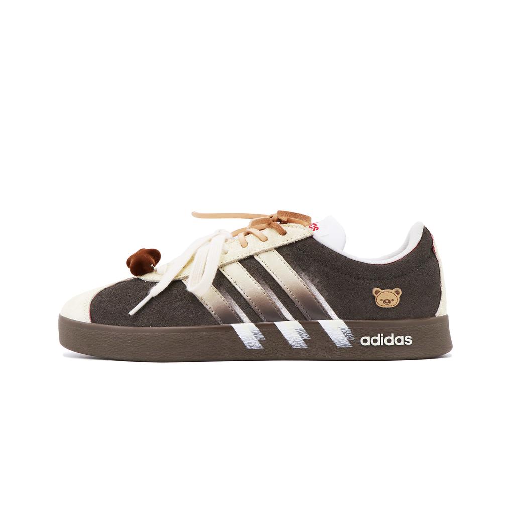 adidas VL COURT 2.0 Dämpfung Abriebfeste Dämpfung, Verschleißfeste Low-Top-Skateboardschuhe Unisex Braun HQ1802(Team17-)