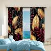 Set Of 2 Boho Versatile Polyester Transparent Curtains Home Decoration Leaf Use Bedrooms Living Rooms Curtain Ideal For Room