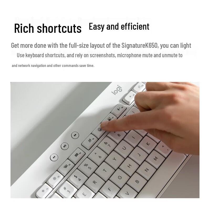 Logitech K650 Wireless Dual-Mode Keyboard with Palm Rest