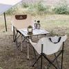Xiannoudorji Portable Three-Piece Outdoor Folding Table and Chair Set for Camping and Picnics