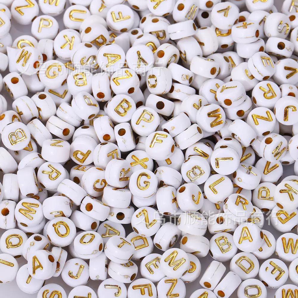 Acrylic Letter and Number Beads for Kids' DIY Jewelry and Crafts