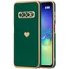 Case - Samsung - Galaxy S10e - Heart Pattern - Shockproof - Flexible - Night Green