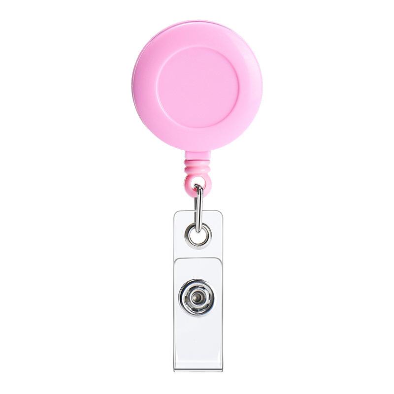 Retractable Badge Reel with Durable Clip and Clear Vinyl Strap for ID Card Holder Suitable for Office Work and Events