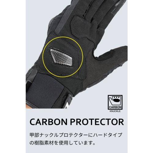 RS TAICHI Motorcycle Riding Gloves, Autumn/Winter, Waterproof, Cold Protection, Heat Retention, Touch Panel Compatible, Built-in Protector, Carbon Win