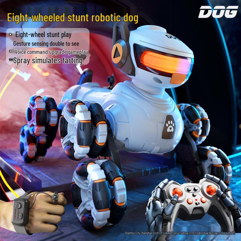 

Smart Robot Dog with Remote Control: Interactive Stunt Car for Kids with Lights and Music Standard: 1 Lithium Battery