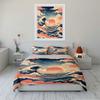 Japanese Wave and Red Sun Bedding Set Bedding set (1 duvet cover, 2 pillowcases, duvet not included)