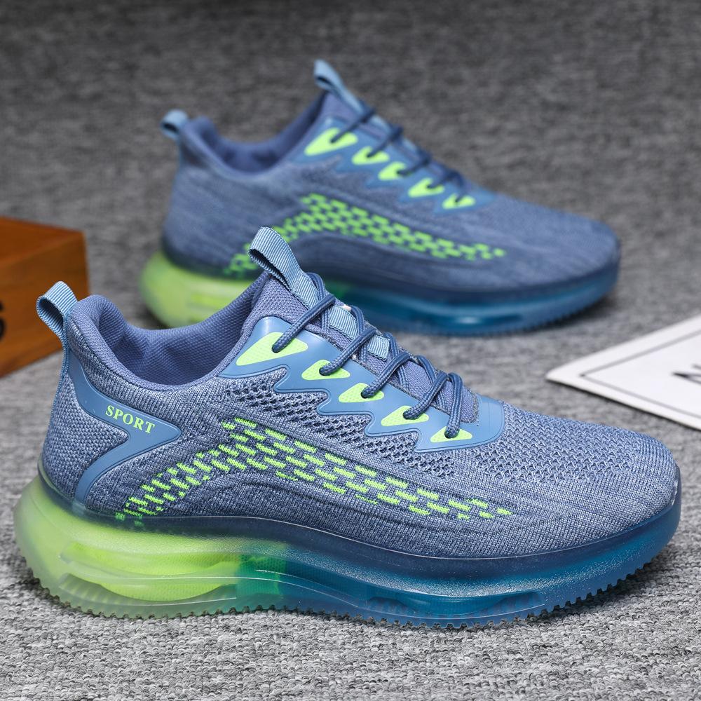 

Men s shoes summer new breathable fly-woven mesh shoes sports casual fashion versatile running shoes dad trend shoes 44 синий