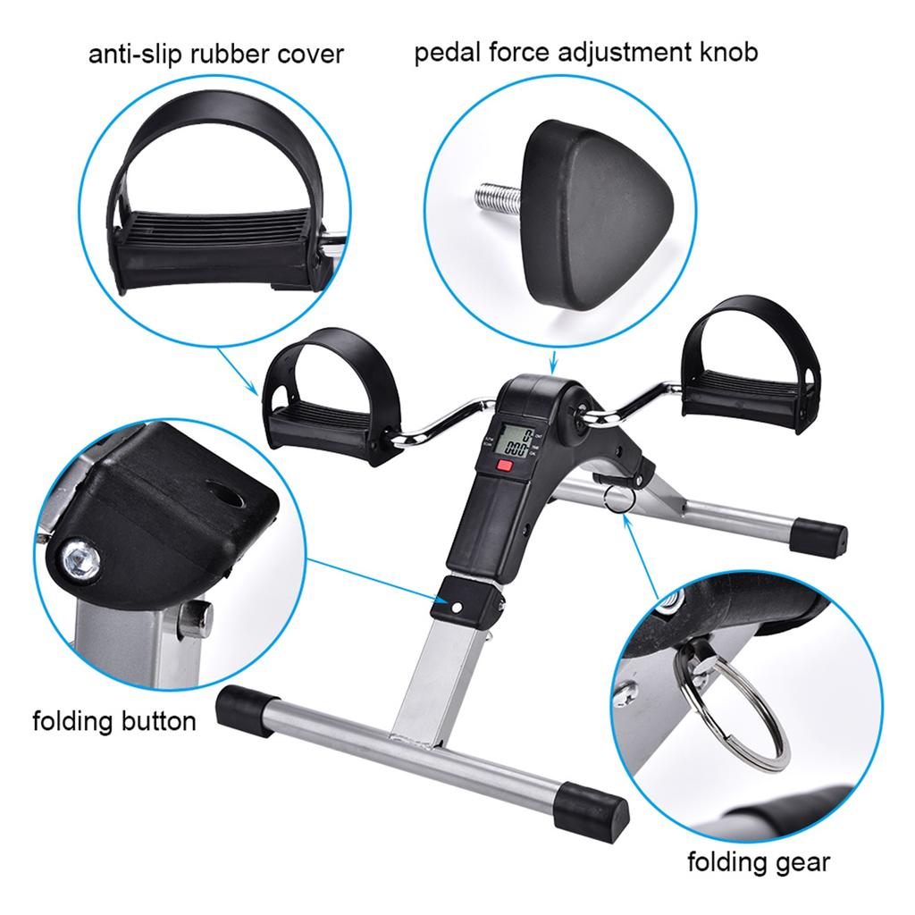 Foldable Mini Pedal Exerciser Bike - Leg & Arm Rehabilitation Trainer for Elderly Home Physical Therapy