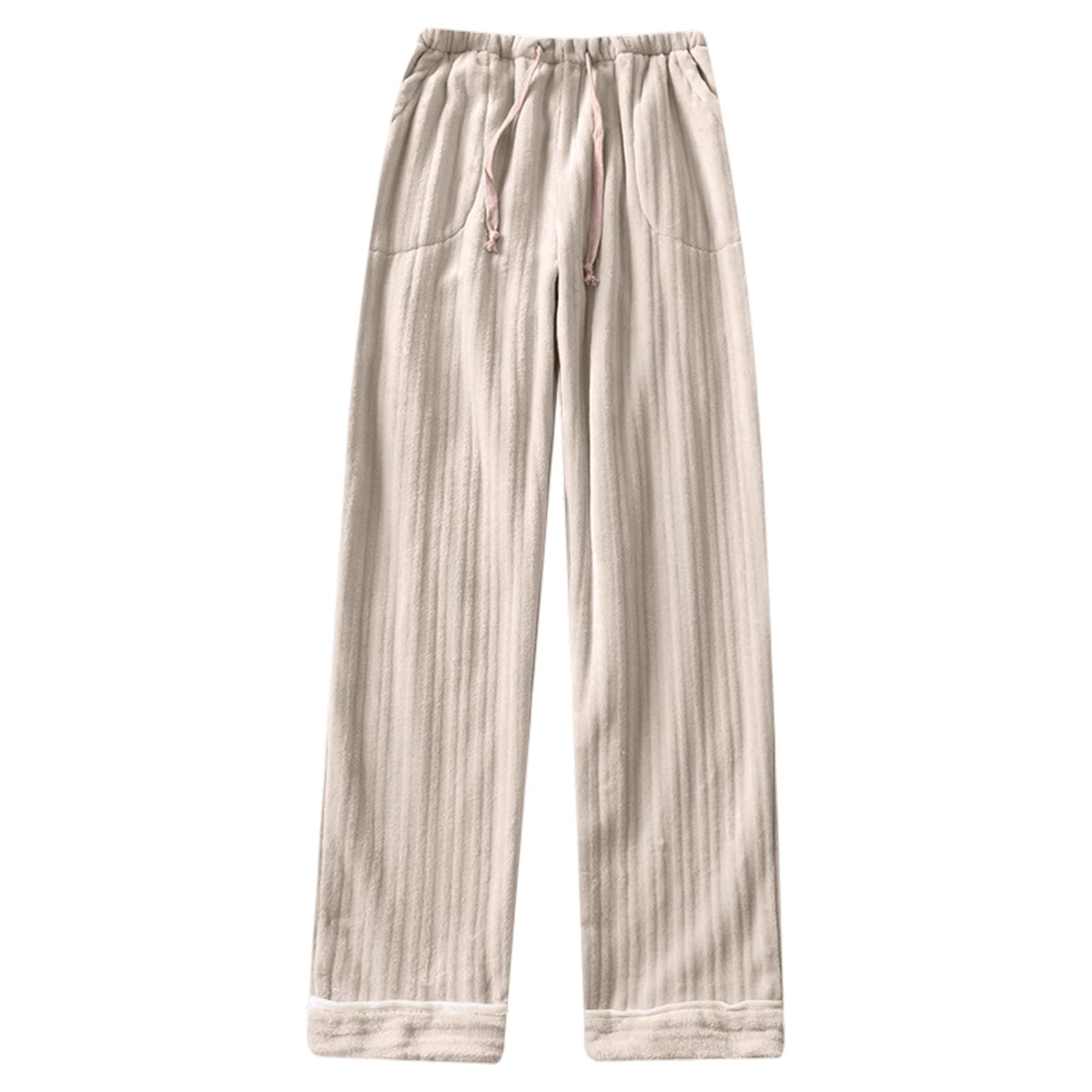 

Women s Fashion Fleece Line Thickened Long Pajama Pants XL фиолетовый