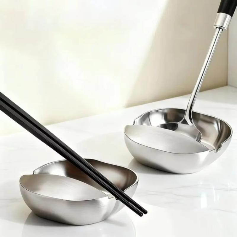 Stove Spoon Holder Stainless Steel Self Standing Utensils Frame Household Ladle Holder For Spoon Spatula Kitchen Counter Stove