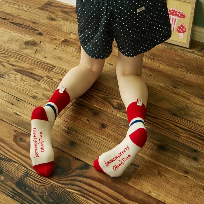 [Banana Sisters X OKTINA] [2SET] Favorite Bag Label Point Socks 3 Colors