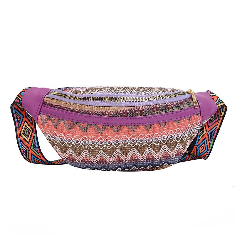 

Тканевая сумка в этническом стиле, модная простая сумка через плечо, дорожная маленькая сумка через плечо, легкая сумка Tide Bag One Size фиолетовый