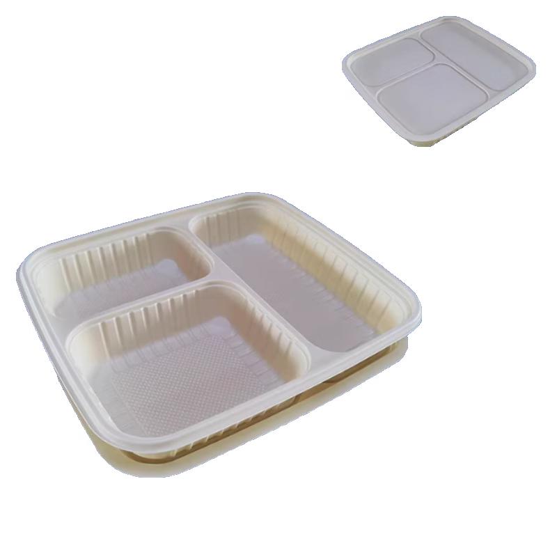 

Lvxian Biodegradable 3-Compartment Corn Starch Disposable Meal Box