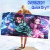 Nezuko Print Beach Towel, Large Soft Quick Dry Towel for Beach Camping Swimming