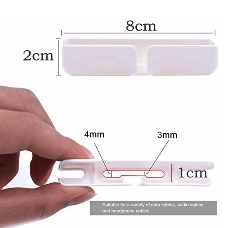 3 Pcs Practical Desktop USB Cable Fixed Organizer Clamp Buckle Line Wire Holder Cable Clip Cord Winder