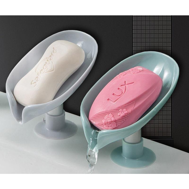 Creative Lotus Leaf Shaped Soap Shelf Suction Cup No Punching Soap Box Internet Celebrity Bathroom Drain Soap Box