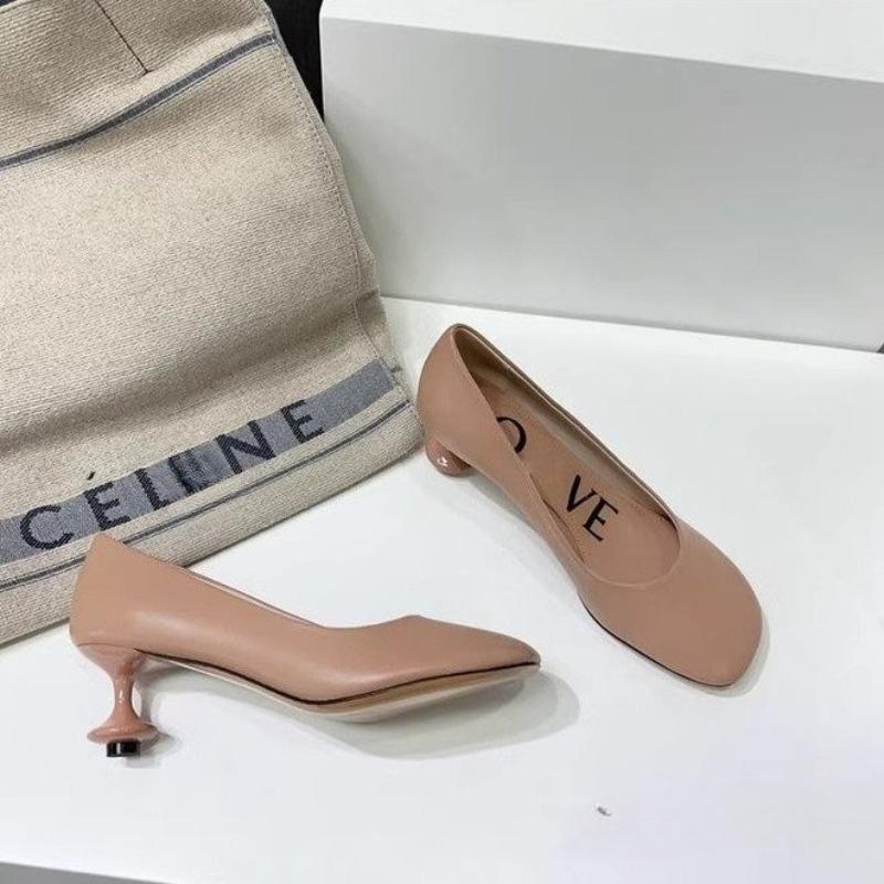 

Custom Irregular Low Heels Shoes Women Round Toe Slippers Slip On Dress Sandals Office Ladies Causal Mules 42