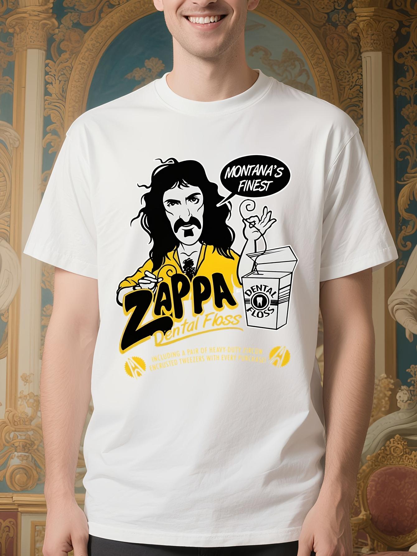 Frank Zappa Shirt Oversized for Black Graphic T-shirts Pr... L