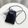 Dámská taška na mobilní telefon z umělé kůže crossbody taška na telefon jednobarevná přenosná peněženka na telefon pro každodenní život cestování nakupování