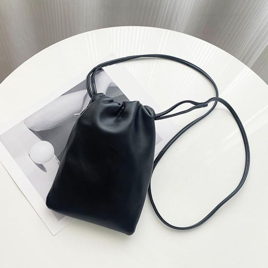 Dámská taška na mobilní telefon z umělé kůže crossbody taška na telefon jednobarevná přenosná peněženka na telefon pro každodenní život cestování nakupování