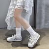Leather retro Forrest Gump training shoes women's 2025 spring new pair of shoelaces breathable lightweight platform sports and leisure shoes