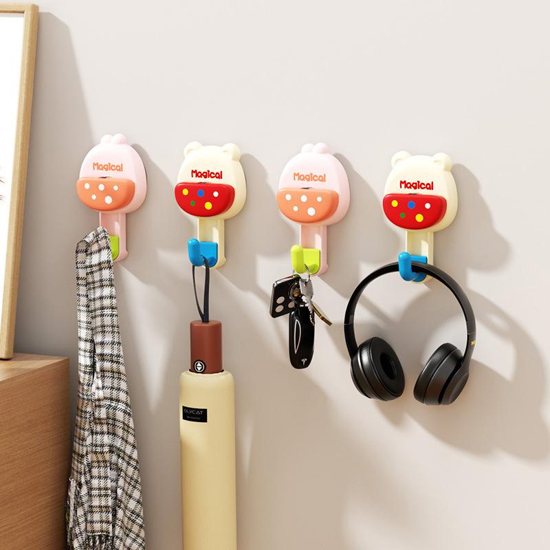 Bathroom, Toilet, Rotating Suction Cup Hook, No Need for Drilling, Strong Load-bearing, Vacuum, Traceless, Kitchen Door, Back Wall Adhesive Hook