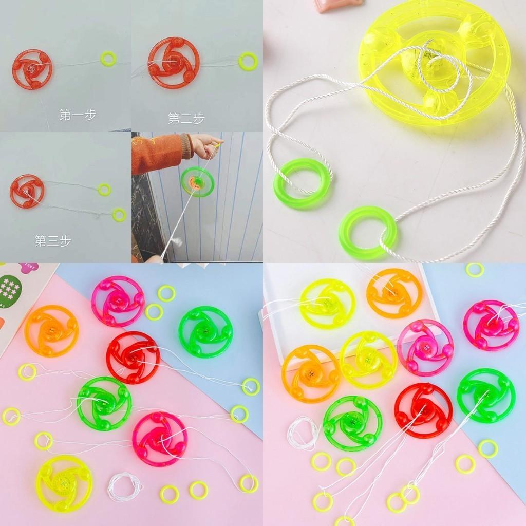 Jbbr Large Light-up Pull String Spinning Wheel Flashing Classic Toy For Kids And Students